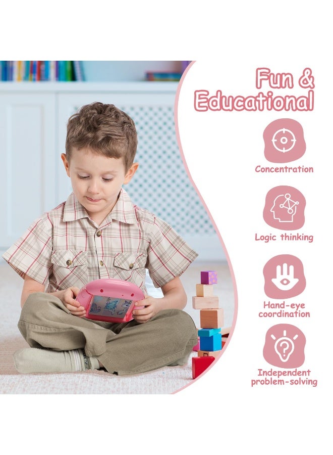 لغز دوار للأطفال من سن 3 4 5 6 7 8، لغز 4 في 1 للأطفال الصغار الذين يسافرون، والسيارات، والطائرات، وأنشطة الرحلات البرية، والمهارات الحركية الدقيقة، هدية رائعة للأولاد والبنات من سن 3 سنوات فما فوق - Image 3